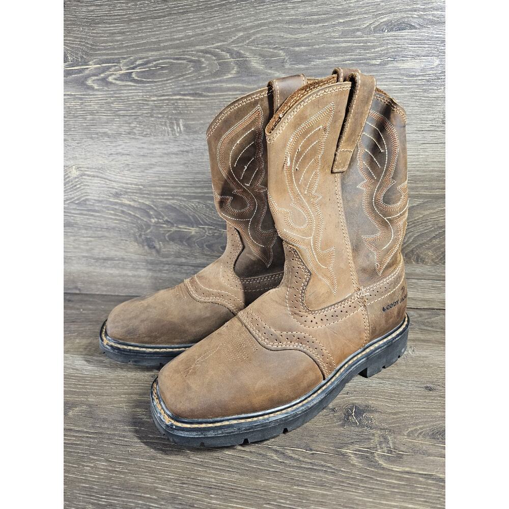 Cody James Western C9MR8 Square Soft Toe Work Boots Men's Size 8D